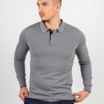 Polo de Malha Cinza