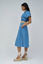 VESTIDO MIDI EM LIGHTDENIM - Image 4