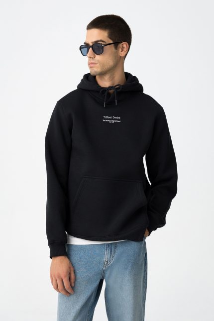 Hoodie estampado de manga comprida