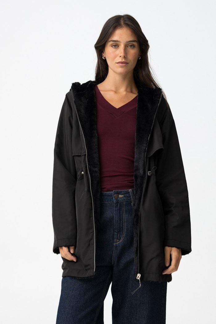 Parka relaxed fit e manga comprida - Image 2