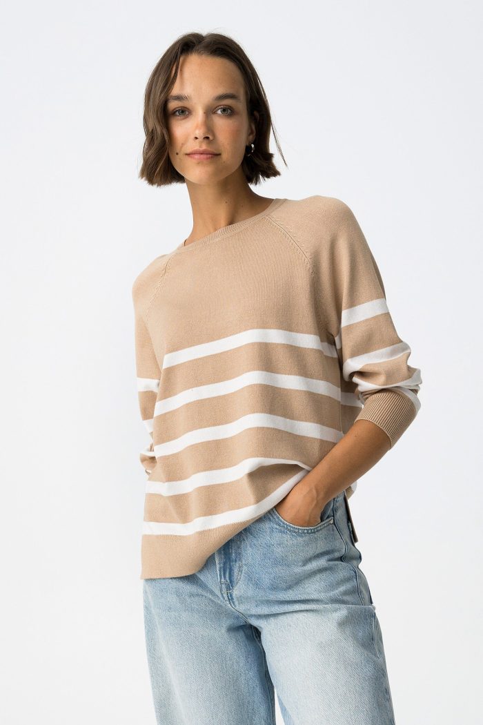 Camisola regular fit às riscas - Image 1