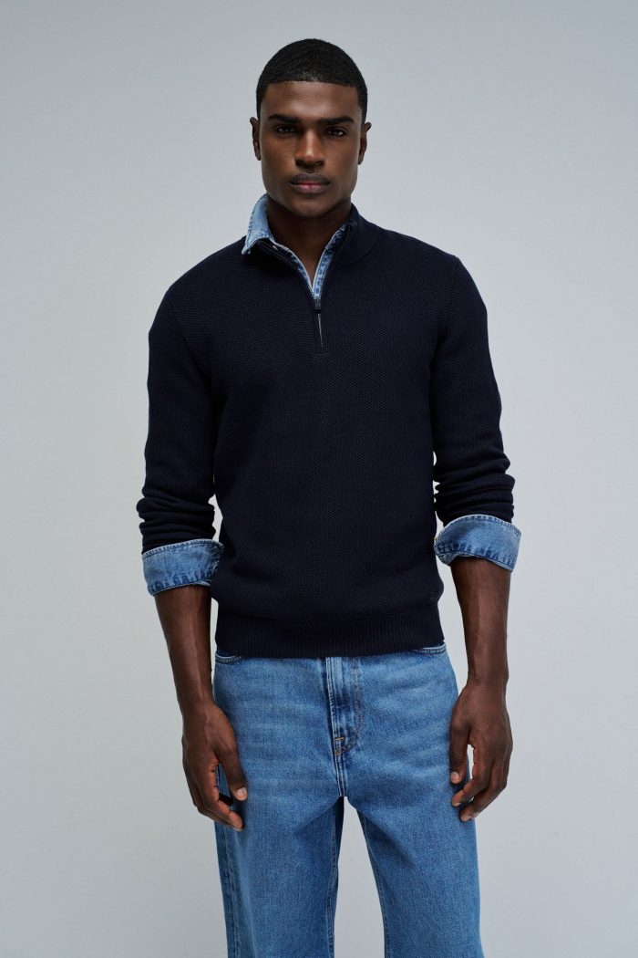 CAMISOLA DE MALHA COM MEIO FECHO - Image 1