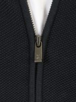 Cardigã de malha lisa de algodão com zíper - Image 5