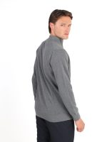 Cardigã de malha lisa de algodão com zíper - Image 2