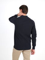 Cardigã de malha lisa de algodão com zíper - Image 3