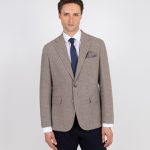 Blazer de lã com micro padrão