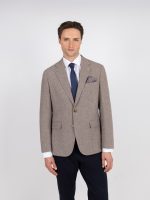 Blazer de lã com micro padrão