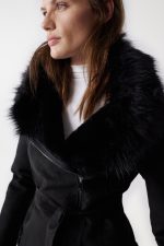 Casaco de pele preto reversível - Image 2