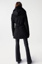 Casaco de pele preto reversível - Image 3