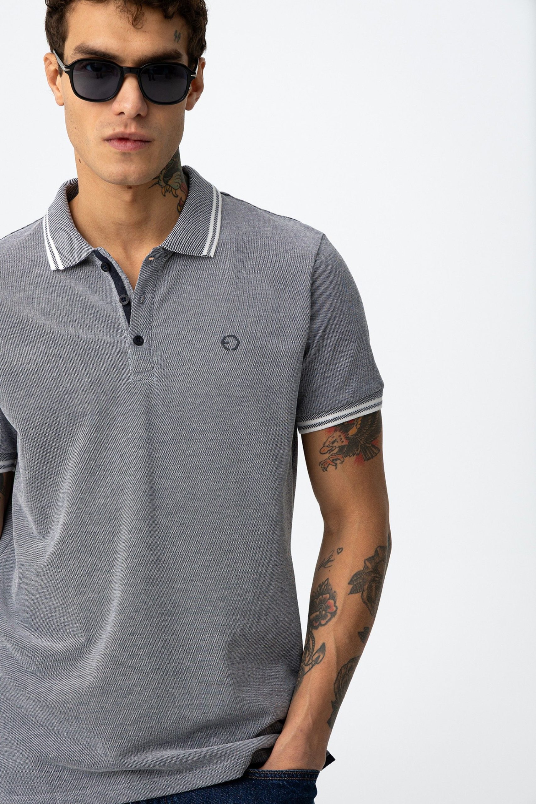 1 - Cópia (2) Polo de cor azul - Image 1