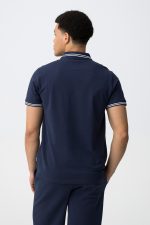 Polo regular de cor azul - Image 2