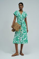 VESTIDO COM PADRÃO FLORAL