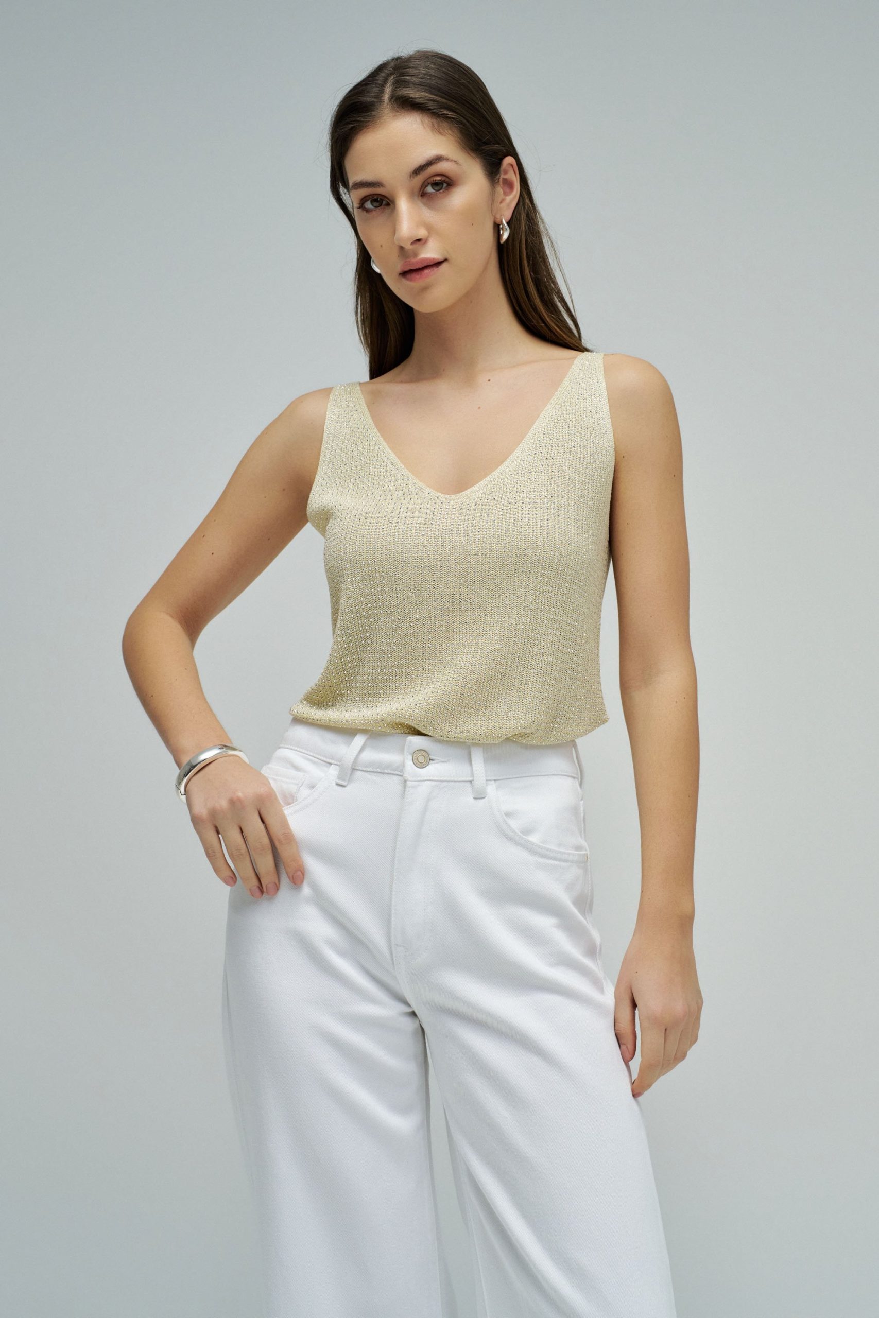 TOP DE MALHA COM LUREX - Image 1