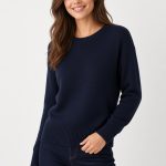 Camisola larga em azul