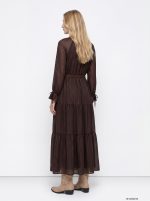 Vestido em tom chocolate, - Image 2