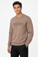 Camisola larga de cor bege - Image 3